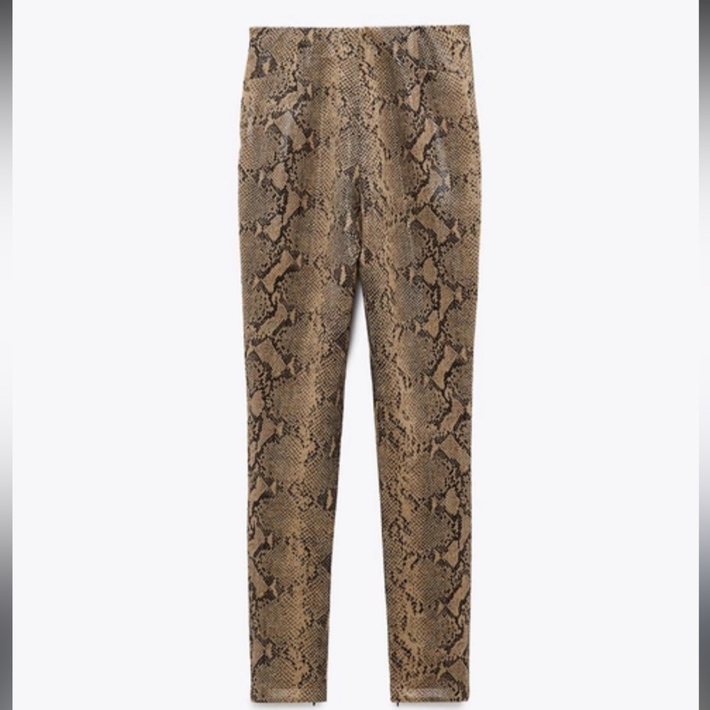 Zara High Rise Snake Print Legging